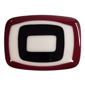 Vintage 90s Fused Glass Belt Buckle – Retro Mod Psychedelic Art